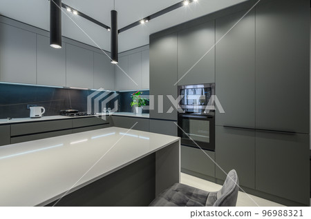 Luxury dining room and kitchen in studio apartment 96988321