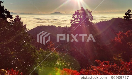 Sea of clouds and Mt.Tsukuba seen from Ohirasan Shrine Sea of clouds and Mt.Tsukuba seen from Ohirasan Shrine 96989727