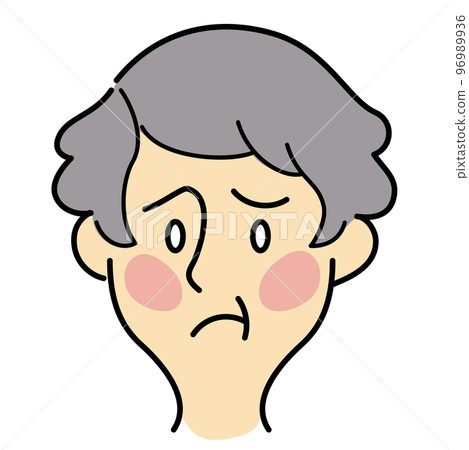 Skin troubles of elderly women with short hair Skin troubles of elderly women with short hair 96989936