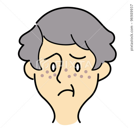 Skin troubles of elderly women with short hair Skin troubles of elderly women with short hair 96989937