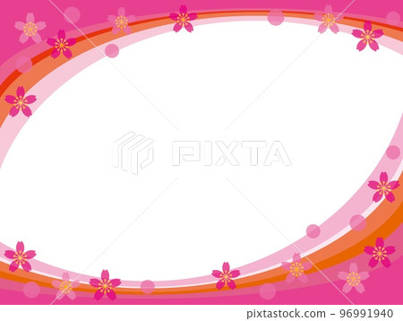 Cherry blossom frame white space 96991940