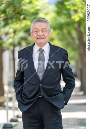 Businessman senior man outdoors Businessman senior man outdoors 96992097