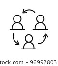 online meeting related line icon 96992803