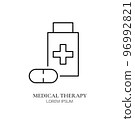 Psychotherapy and psychology line icon set. Simple 96992821