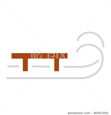 Isolated colored winter sled icon Vector 96992840