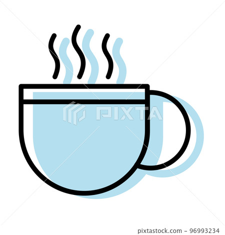Isolated monochrome hot drink cup icon Vector 96993234