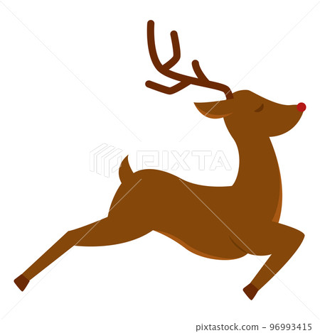 Isolated colored deer icon Flat design Vector Isolated colored deer icon Flat design Vector 96993415