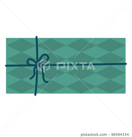 Top view of an isolated christmas present Vector 96994334