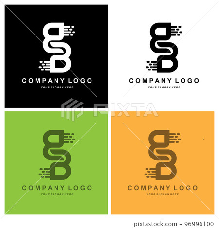Letter B logo, Vector icon Alphabet, illustration of the company's initial brand design, screen printing Letter B logo, Vector icon Alphabet, illustration of the company's initial brand design, screen printing 96996100