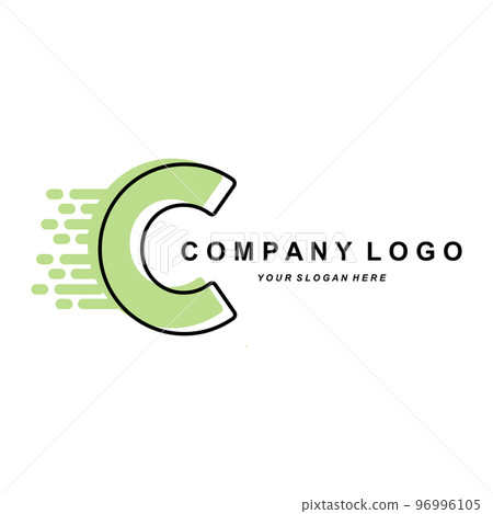 Letter C logo, Vector icon Alphabet, illustration of Company Brand Design, screen printing, sticker 96996105