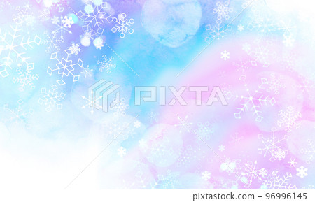 Snowflake background material watercolor Snowflake background material watercolor 96996145