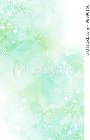 Snowflake background material watercolor 96996150
