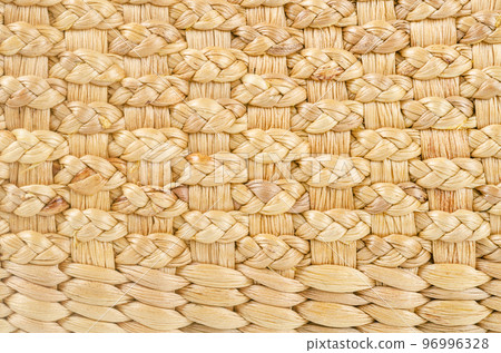 The Basketry of water hyacinth ( Eichhornia crassipes ) pattern of weave of water hyacinth for texture and background. 96996328
