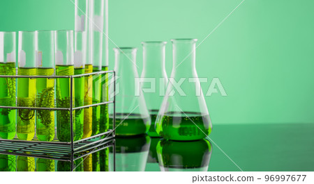 Algae biofuel industry lab researching for alternative to fossil algae fuel or algal biofuel. Algae biofuel industry lab researching for alternative to fossil algae fuel or algal biofuel. 96997677