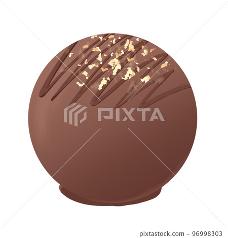 可愛的松露巧克力牛奶巧克力 96998303