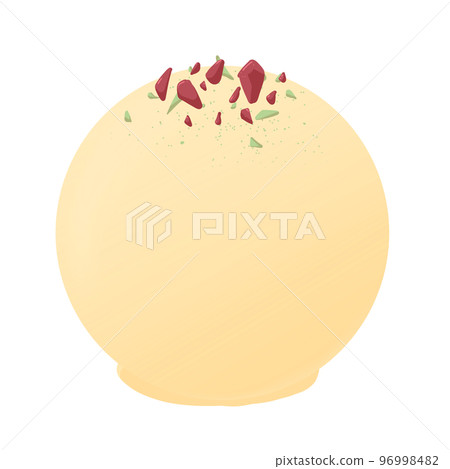 可愛的松露巧克力白巧克力 96998482