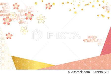 Cherry blossom background pink cherry blossom cloud confetti hemp leaf 96998972