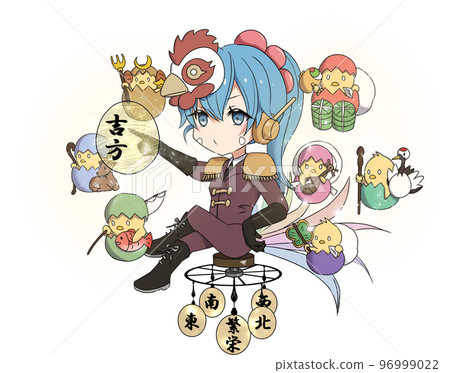 Fukumono 十二生肖系列插圖雞年（女孩） 96999022