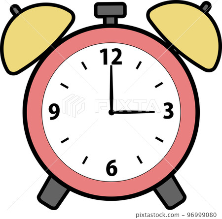 Simple and cute alarm clock illustration 96999080