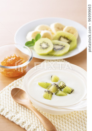 eat yogurt for breakfast 96999663