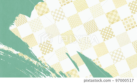 Brush strokes and checkered patterns 97000517