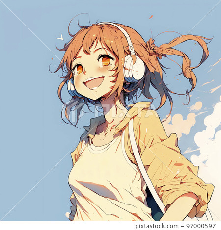 笑容燦爛的活潑少女「AI 生成影像」 97000597