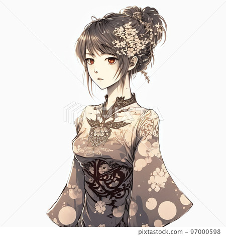 穿漢服好看的美女“AI生成圖” 97000598