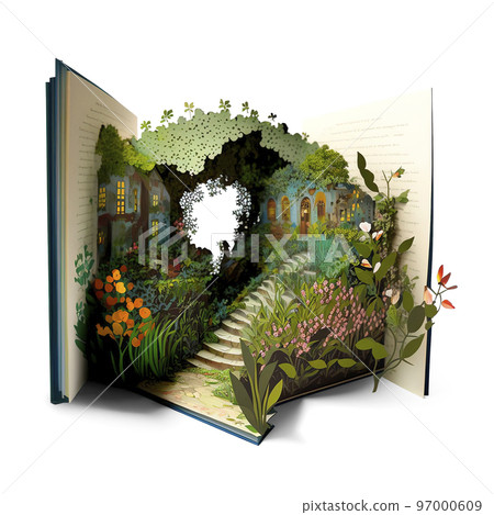 Pop-up book Nature-rich forest --AI-generated image-- Pop-up book Nature-rich forest --AI-generated image-- 97000609