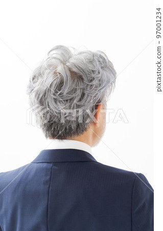 銀髮男背影 銀髮男背影 97001234