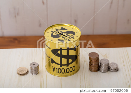 Piggy bank and coins Savings box 97002006