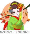戴著秋葉色髮夾的舞妓 97002026