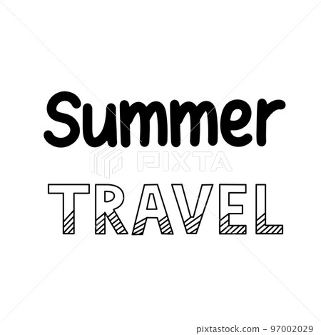 Summer Travel Doodle Lettering Text Summer Travel Doodle Lettering Text 97002029