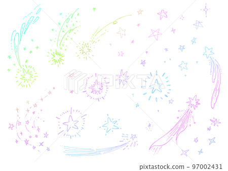 手繪筆劃流星圖 97002431