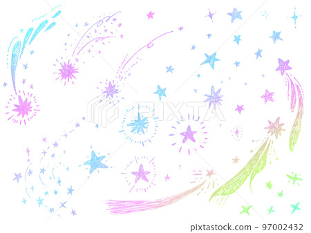 手繪筆劃流星圖 97002432