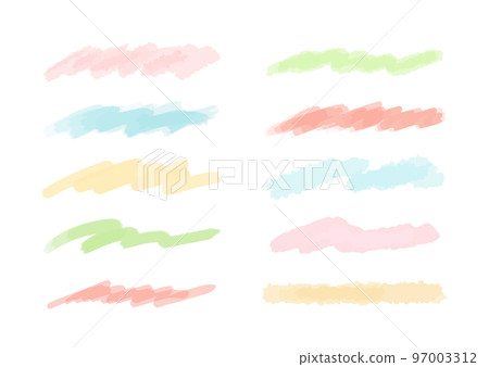 一組水彩筆觸、框架、手繪、畫筆、裝飾品、裝飾、水彩、畫筆的背景插圖 97003312