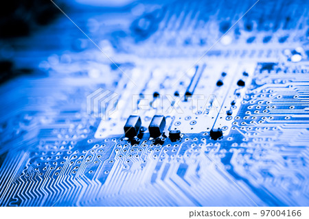 Abstract,close up of Mainboard Electronic background. (logic board,cpu motherboard,circuit,system board,mobo) 97004166