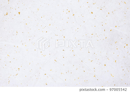 Background texture of white Japanese paper with gold powder 97005542