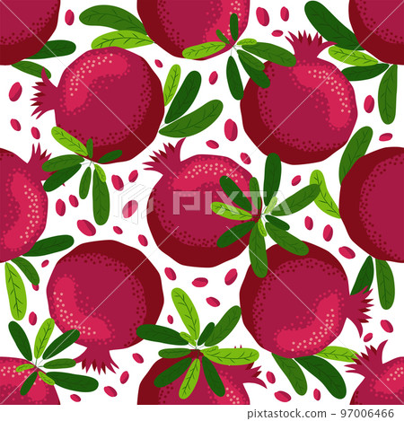 Seamless pattern with pomegranates. Decorative patterns of the pomegranate fruit 97006466