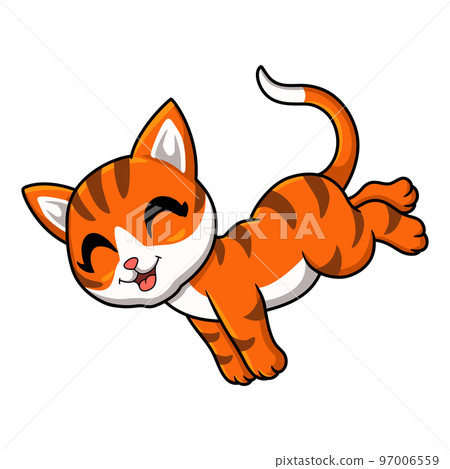 Cute orange tabby cat cartoon Cute orange tabby cat cartoon 97006559