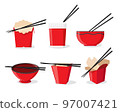 Noodle package, vector illustration 97007421