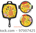 Chicken Biryani , Traditional indian cuisine, vector illustration 97007425