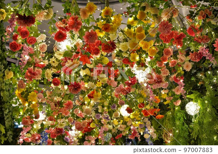 Flowers Christmas, Christmas decorations, Spring Christmas, Christmas tree, Yokohama, Japan 97007883