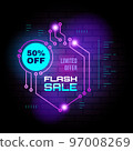 Promotional sale banner template design 97008269