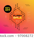 Promotional sale banner template design 97008272