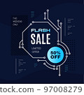 Promotional sale banner template design 97008279