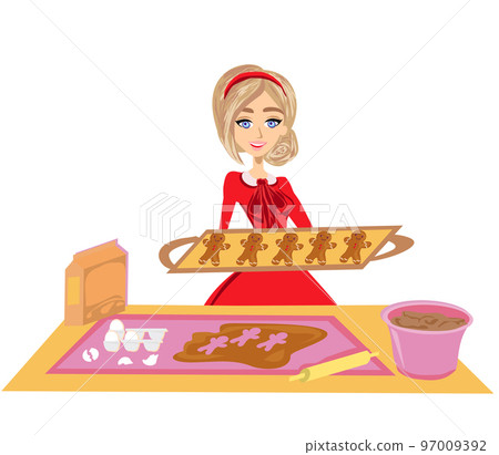 beautiful housewife bakes gingerbread christmas cookies beautiful housewife bakes gingerbread christmas cookies 97009392