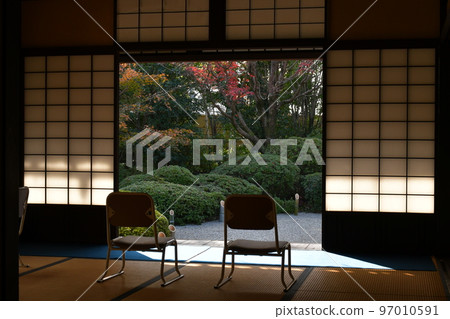 秋天的紅葉盛開，秋天的定山年，四仙閣 97010591