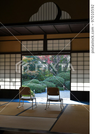 秋天的紅葉盛開，秋天的定山年，四仙閣 97010592