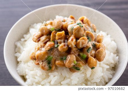 Rice with natto Rice with natto 97010682