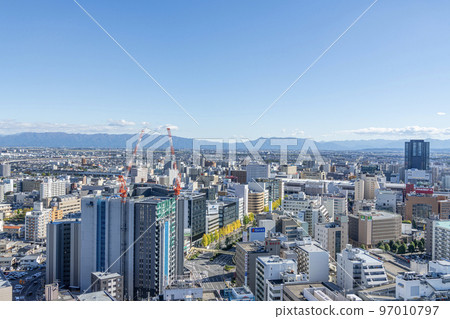 新潟縣新潟市 從 Mediaship 展望台看到的新潟市街景（東側：JR 新潟站方向） 97010797